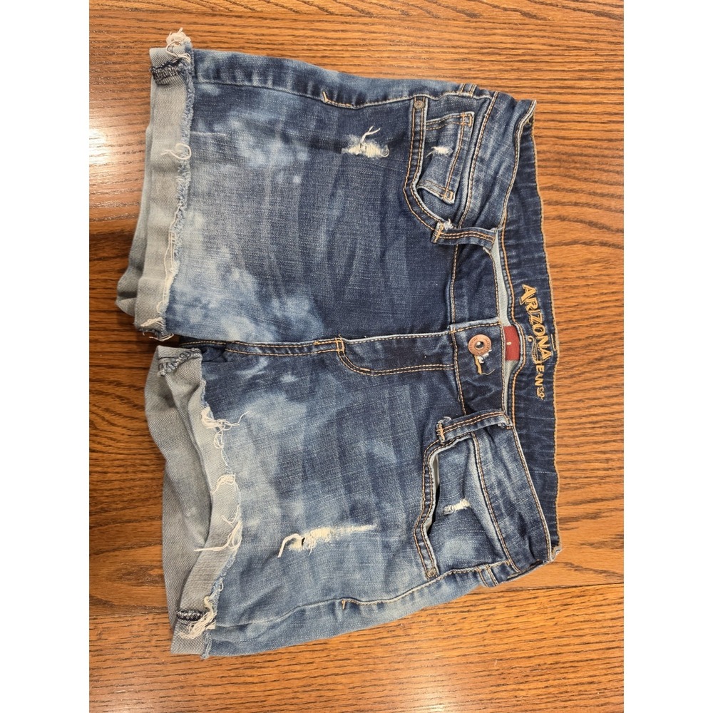 Y2K Vintage Arizona Jean Co. Distressed Denim Shorts Women's Size 9 Low Rise